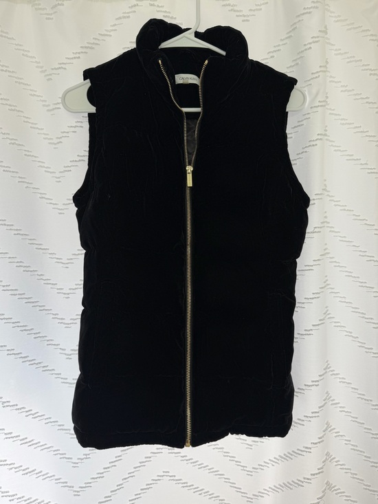 Calvin Klein Jackets & Blazers - Calvin Klein Black Velvet Quilted Vest